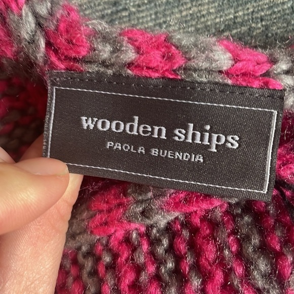 Wooden Ships Mohair Wool Slouchy Pink Sweater - Picture 7 of 11